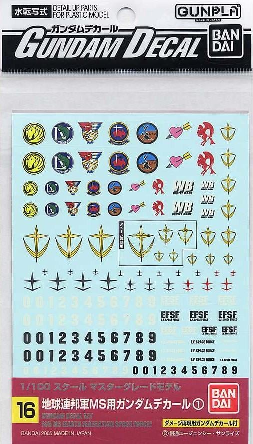 GUNDAM - Gundam Decal 16 MG Multiuse Federation - Model Kit