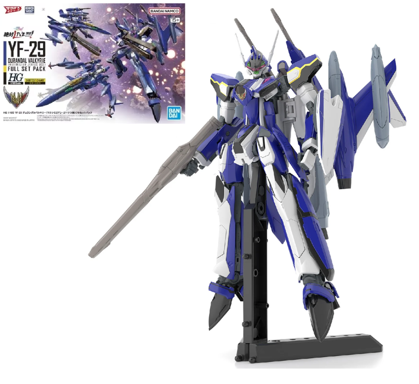 MACROSS - HG 1/100 YF-29 Durandal Valkyrie Full Set - Model Kit