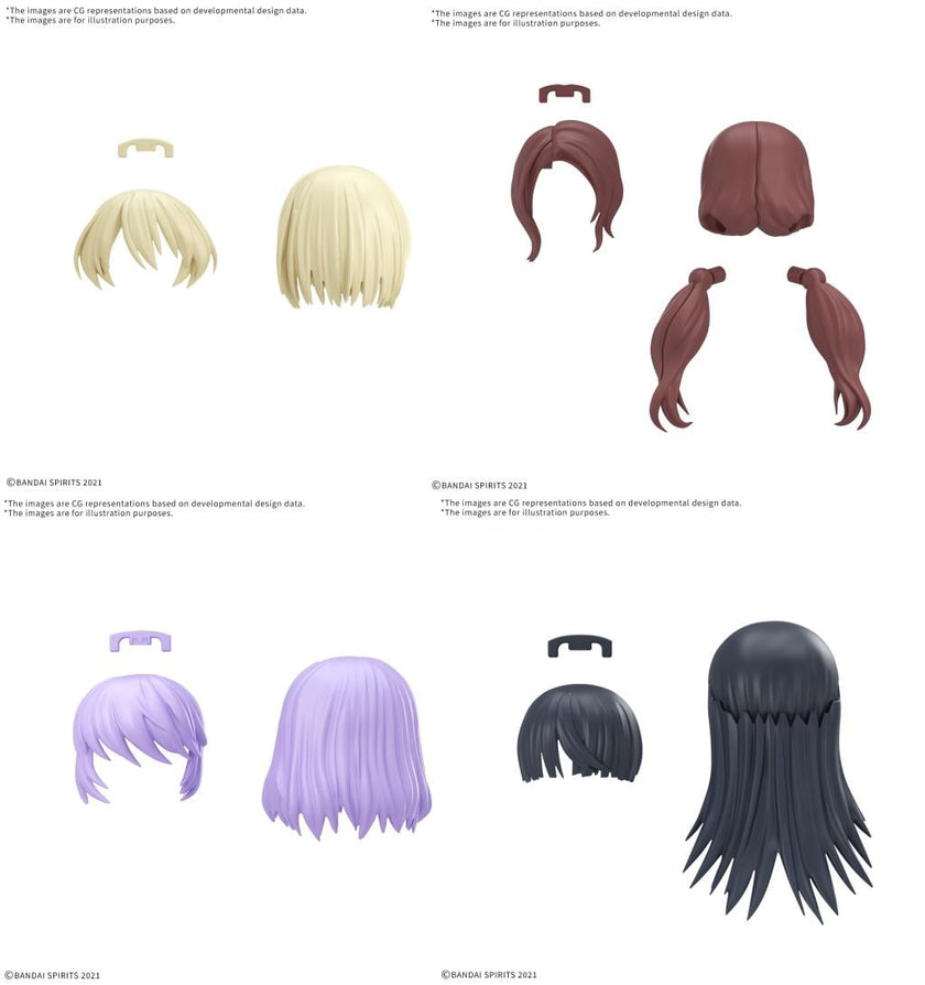 30MS - Option hair style parts vol.12 all 4 types - Model Kit