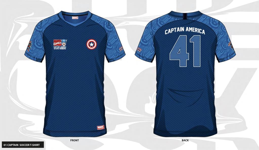MARVEL - Captain America 41 - Maillot de Foot Homme (S)