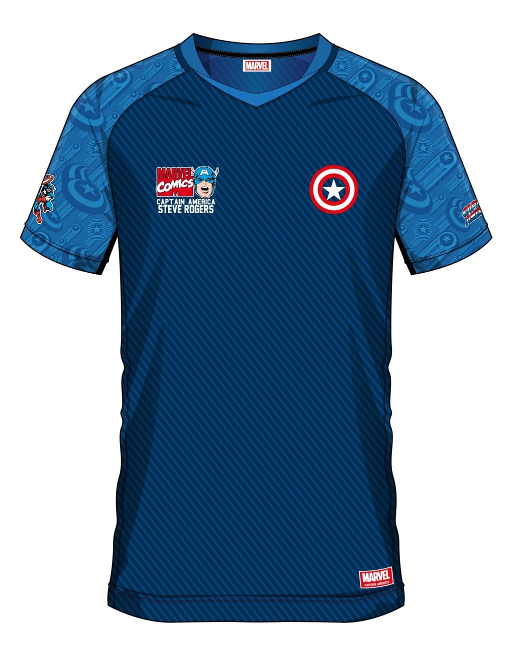 MARVEL - Captain America 41 - Maillot de Foot Homme (L)