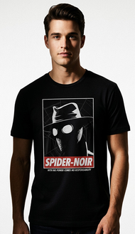 SPIDER-MAN NOIR - With no power comes nos responsability - T-Shirt (L)