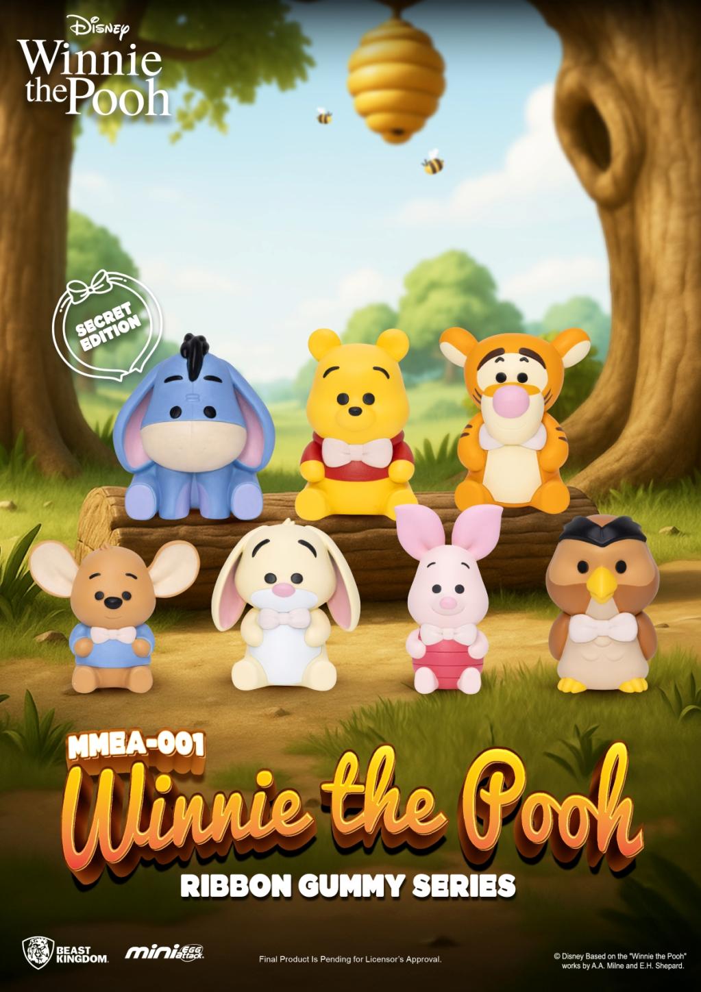 WINNIE L'OURSON - Ribbon Gummy Series -Set 24 Figurine Blind Box 3.5cm