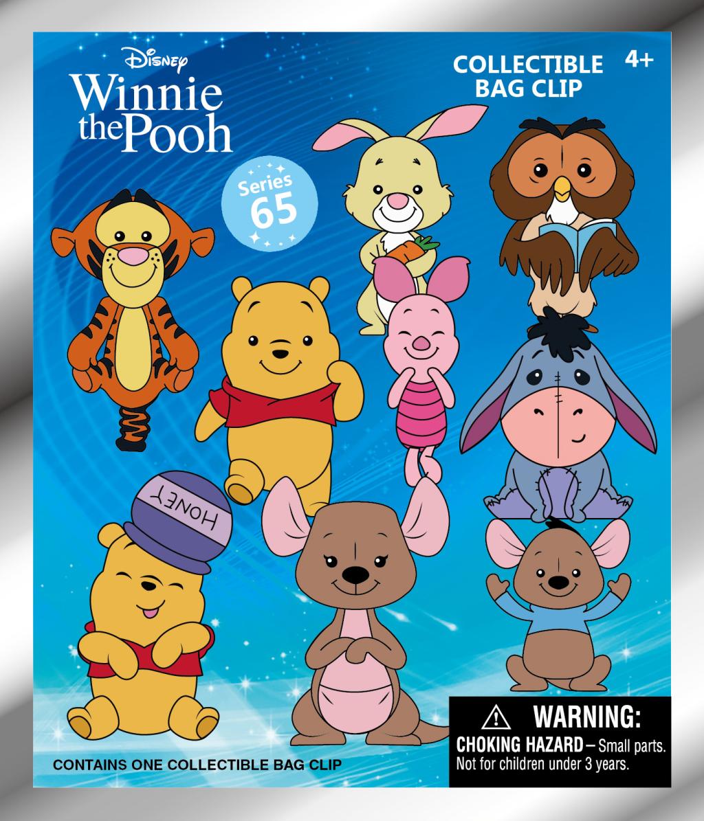WINNIE L'OURSON - Series 2 - 3D Foam Bag Clip (Display 24 Pcs)