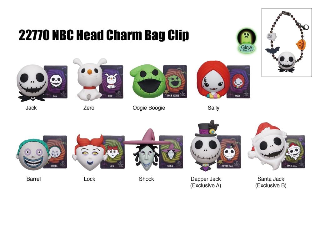 L'ETRANGE NOEL DE MONSIEUR JACK - Charm Bag Clip (Display 24 Pcs)