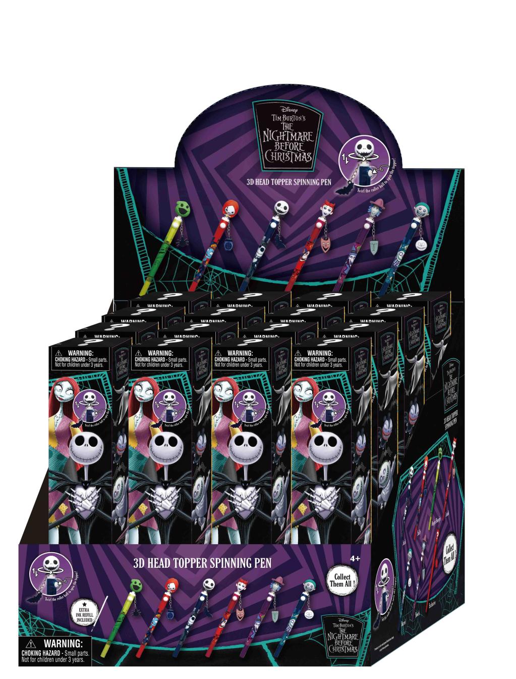 NBX - Stylo rotatif 3D Head Topper (Display de 16 pieces)