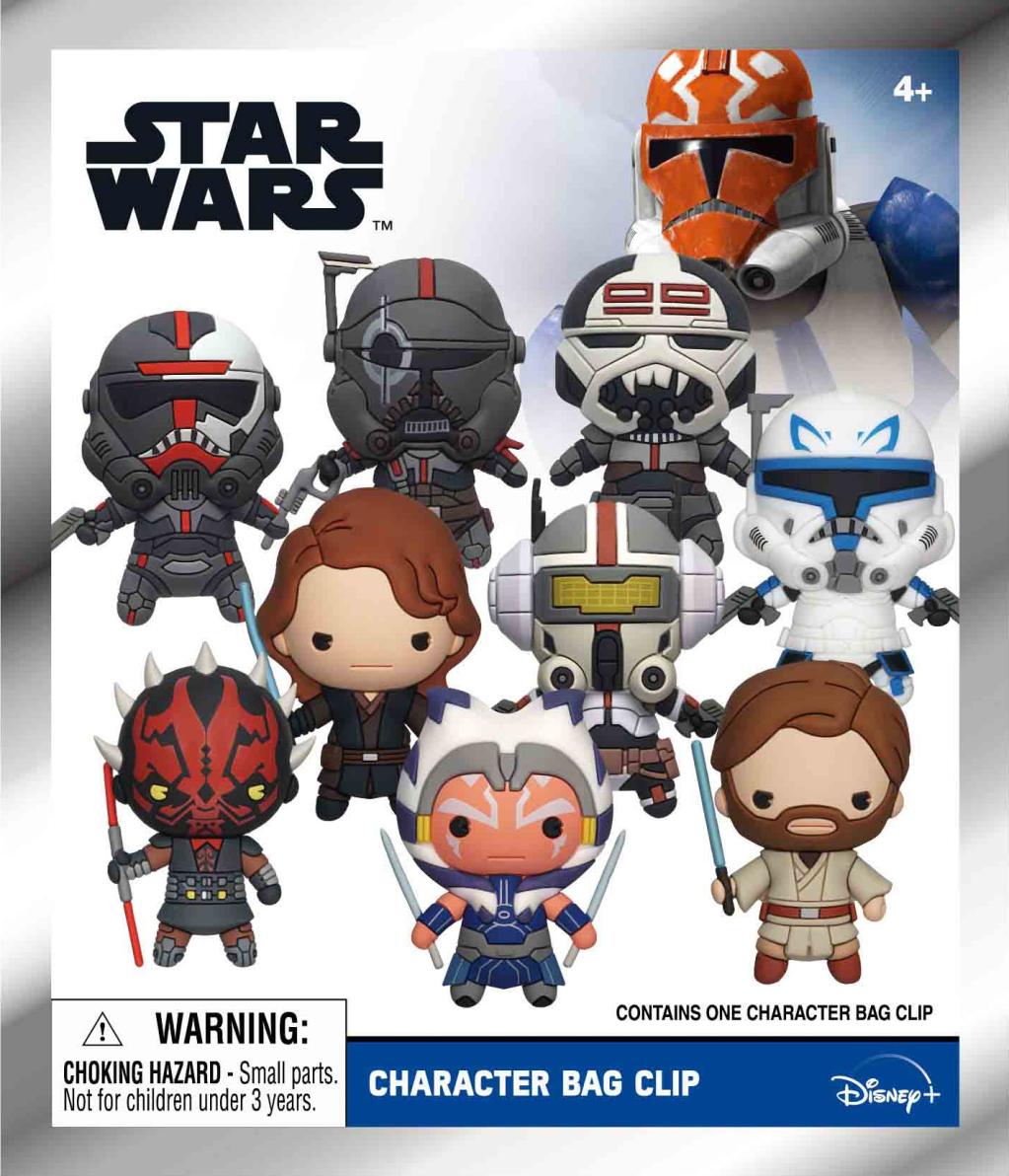 STAR WARS THE CLONE WARS -Series 4 - 3D Foam Bag Clip (Display 24 Pcs)