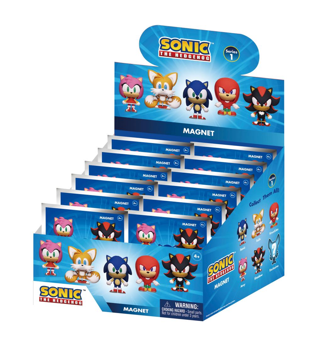 SONIC - Serie 1 - 3D Foam Magnets in blind bags (Display 12 Pcs)
