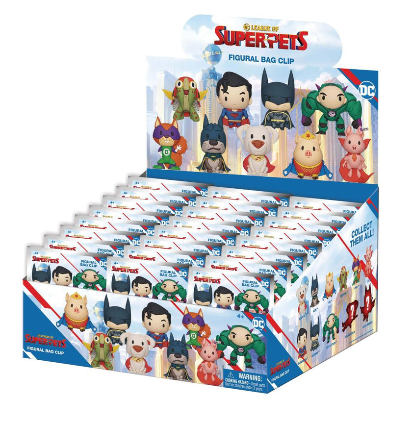 DC SUPER PETS - Series 1 - 3D Foam Bag Clip (Display 24 Pcs)