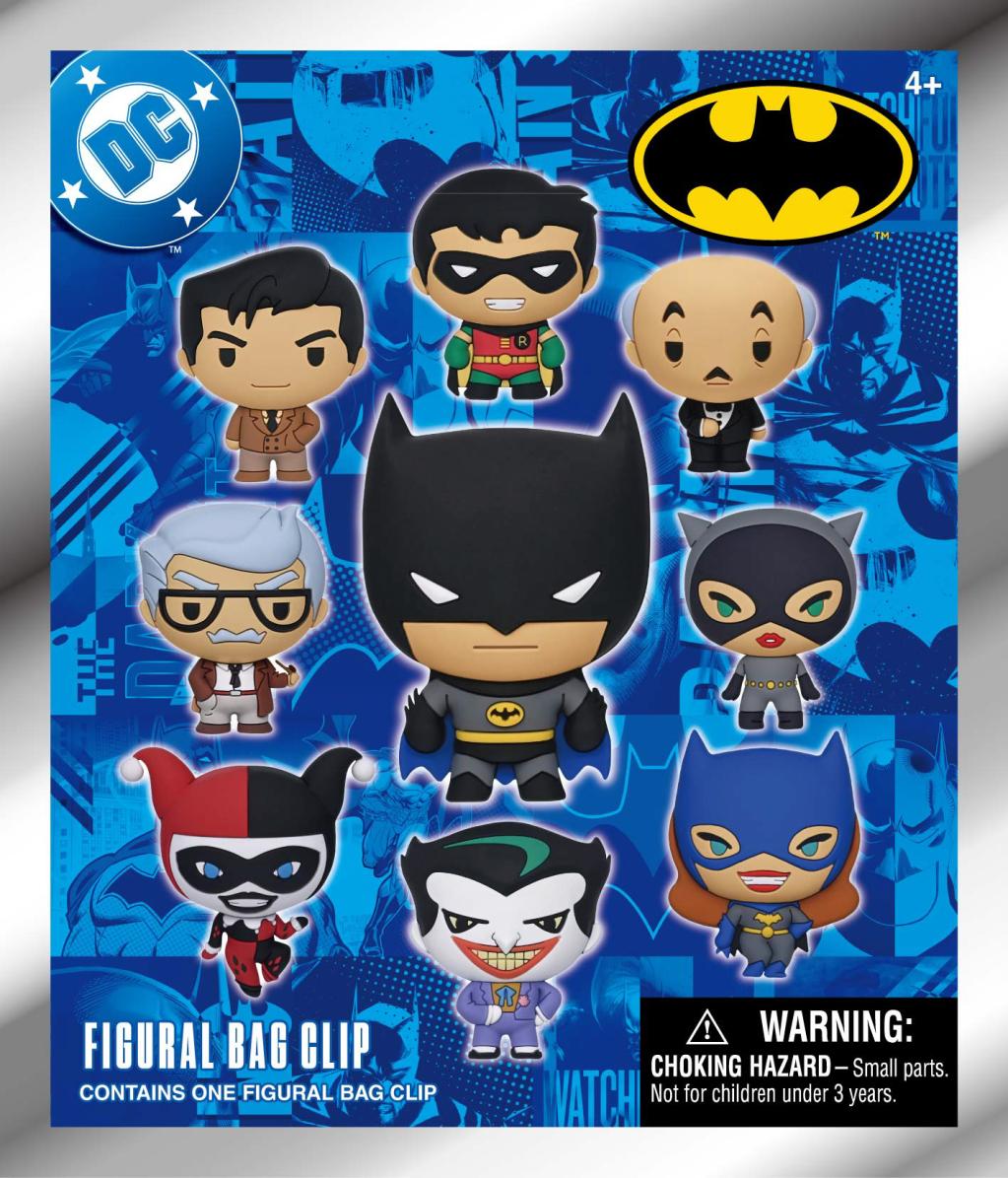 BATMAN ANIMATED - Series 1 - 3D Foam Bag Clip (Display 24 Pcs)