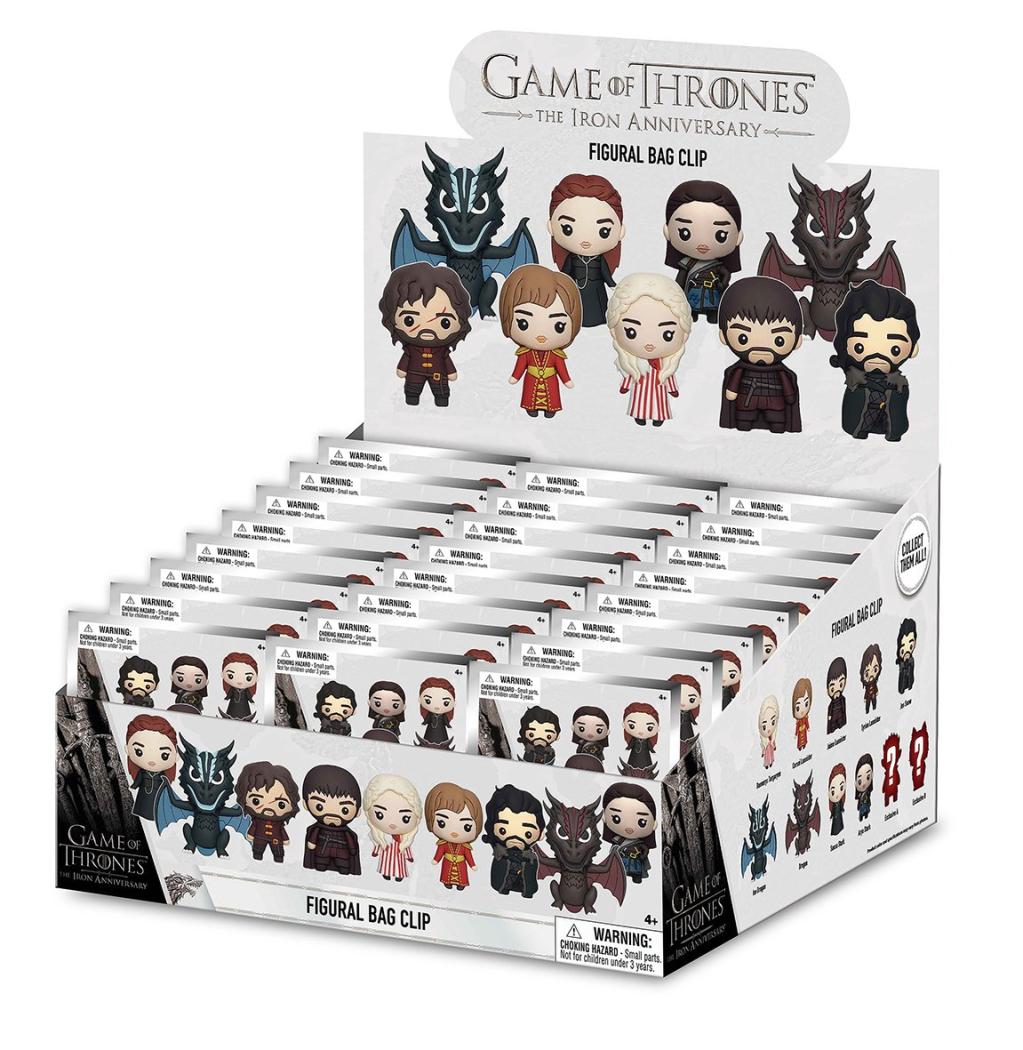 GAME OF THRONES - Series 1 - 3D Foam Bag Clip (Display 24 Pcs)