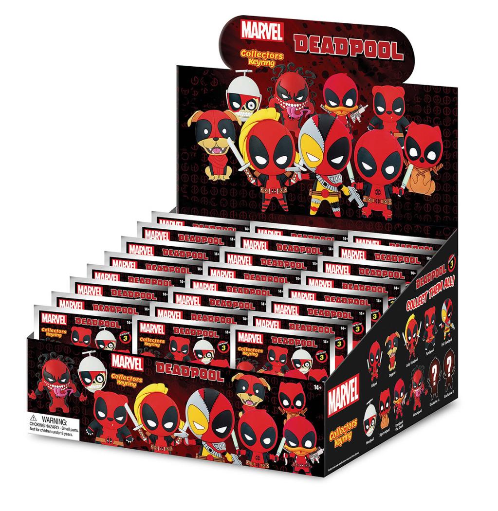 MARVEL - Deadpool Serie 3 - 3D Foam Bag Clip (Display 24 Pcs)