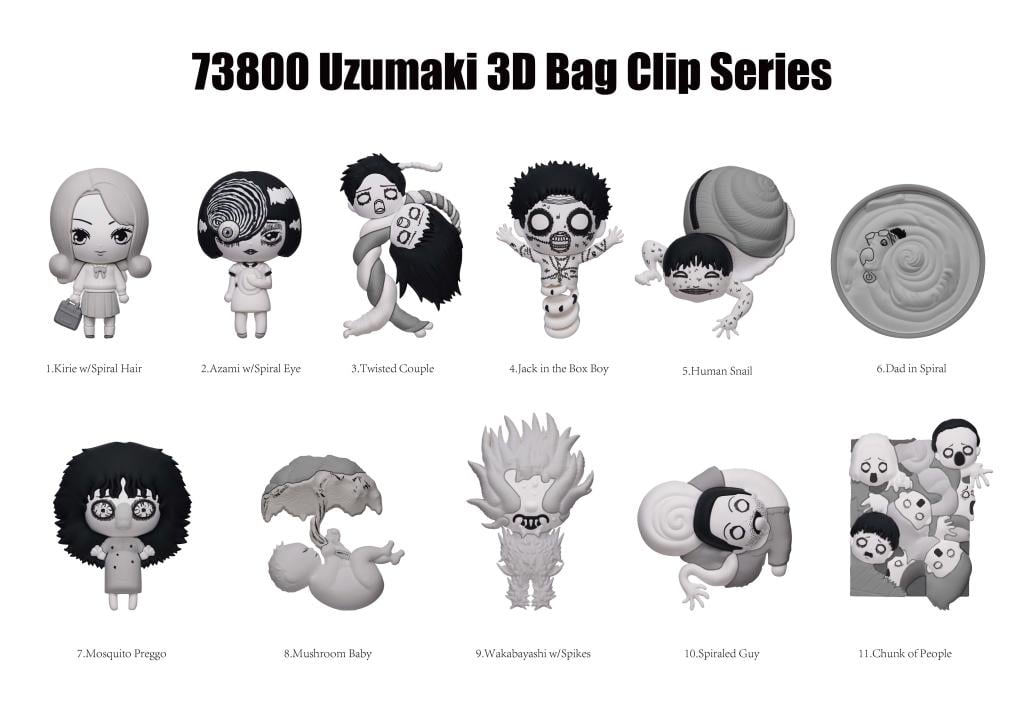 UZUMAKI - Series 1 - 3D Foam Bag Clip (Display 24 Pcs)