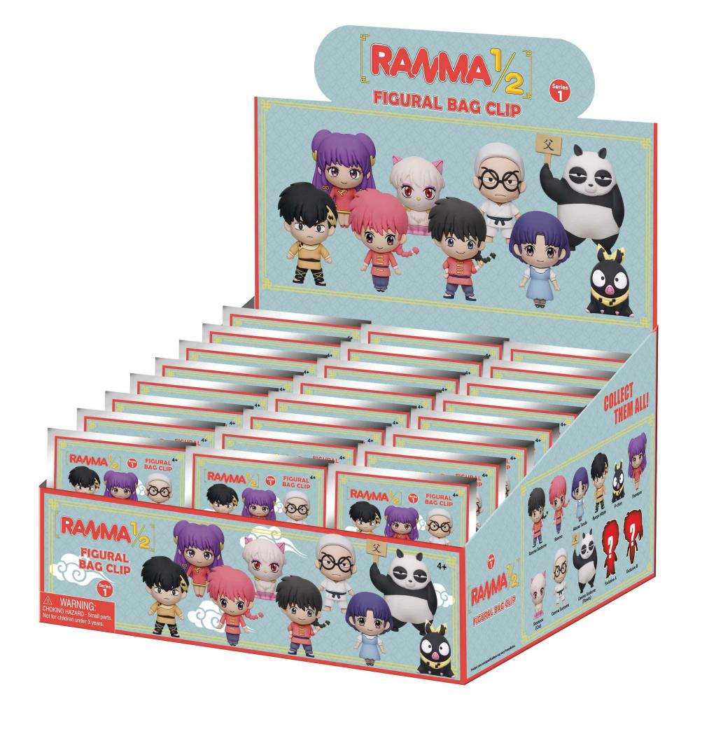 RANMA 1/2 - Series 1 - 3D Foam Bag Clip (Display 24 Pcs)