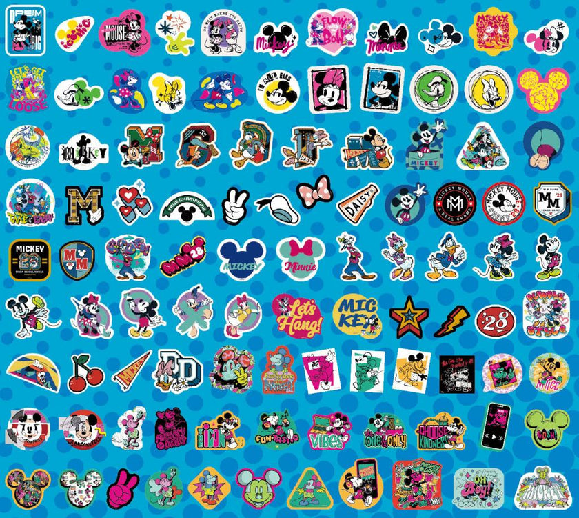 MICKEY & AMIS - Set de 100 Stickers (Display de 20)
