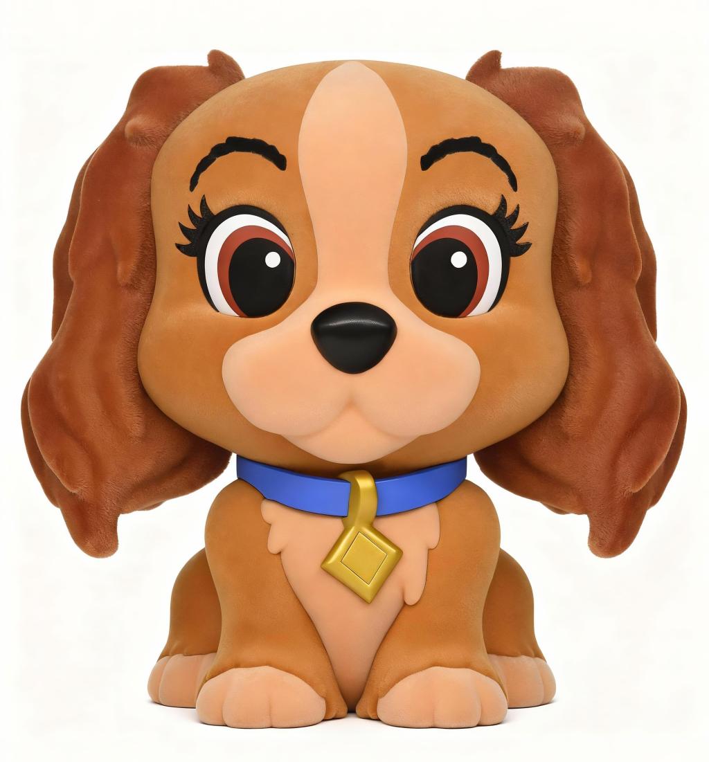 DISNEY DOGS - Lady - Tirelire Flocked