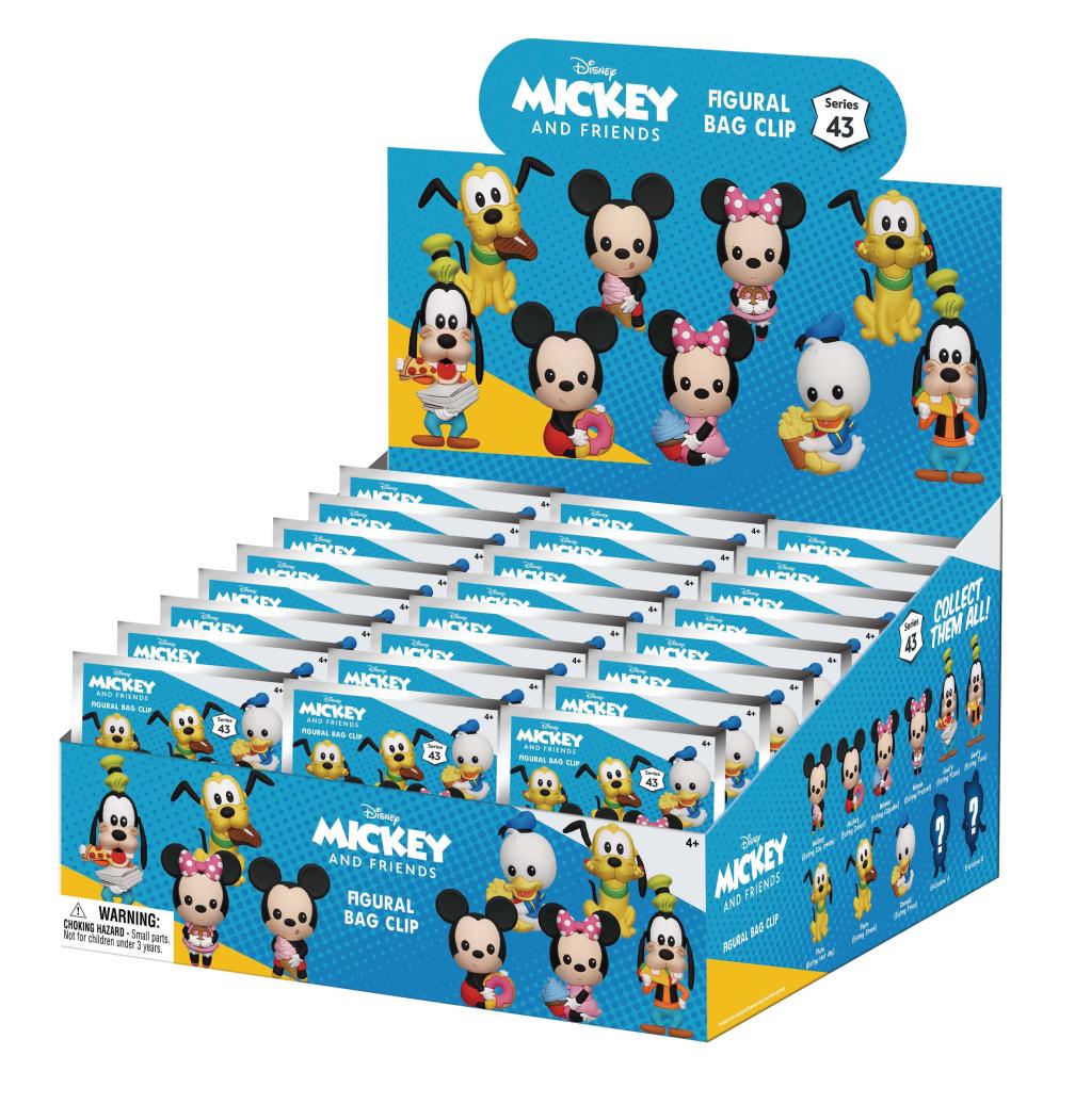 MICKEY & AMIS - Series 43 - 3D Foam Bag Clip (Display 24 Pcs)