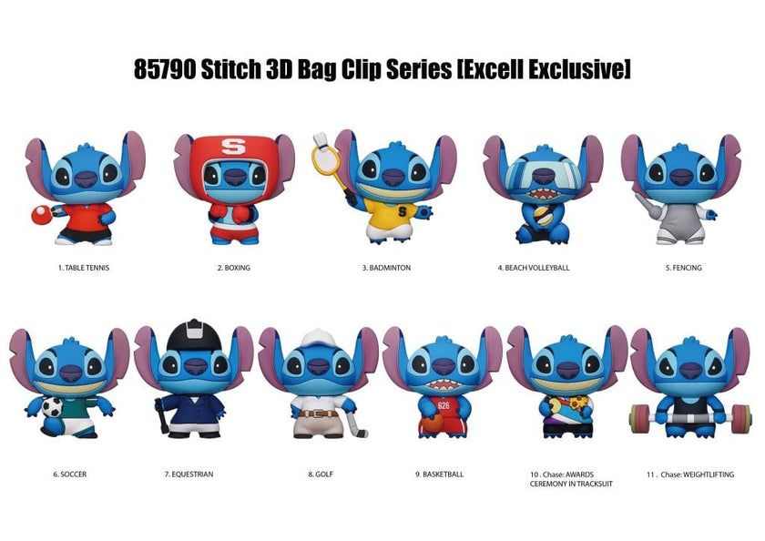 STITCH SPORT - Series 1 - 3D Foam Bag Clip (Display 24 Pcs)