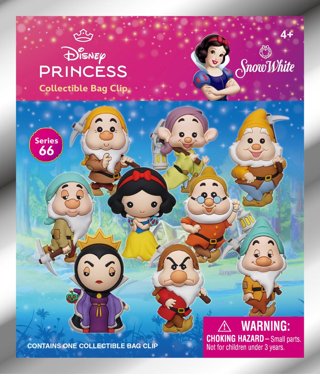 BLANCHE NEIGE - Series 66 - 3D Foam Bag Clip (Display 24 Pcs)