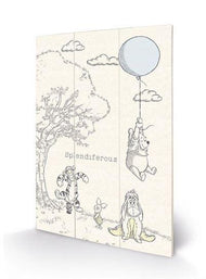 DISNEY - Winnie the Pooh - Impression sur bois 20x29.5cm