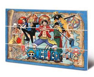 ONE PIECE - Straw Hat Pirates Map - Impression sur bois 20x29.5cm