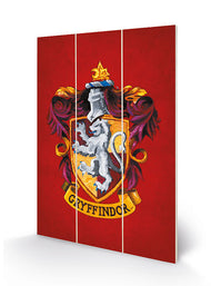 HARRY POTTER - Gryffindor Crest - Impression sur bois 20x29.5