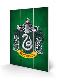 HARRY POTTER - Slytherin Crest - Impression sur bois 20x29.5