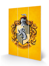 HARRY POTTER - Hufflepuff Crest - Impression sur bois 20x29.5