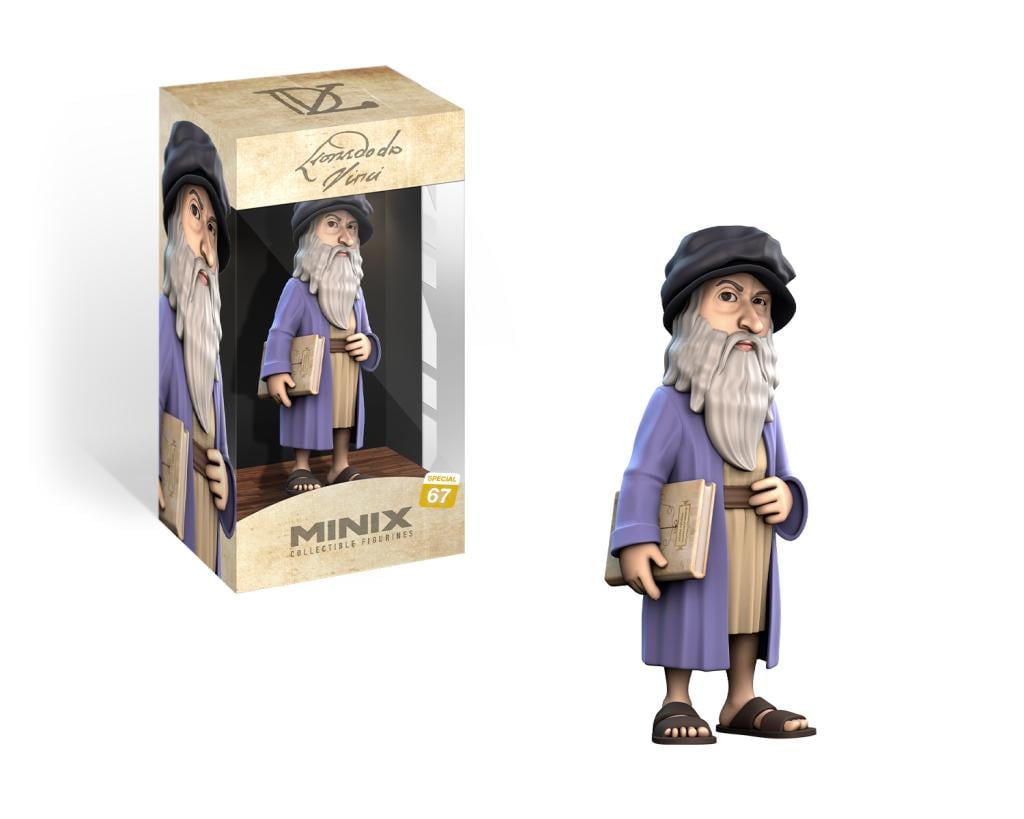 SPECIAL CATEGORY - Leonard De Vinci - Figurine Minix # 12cm