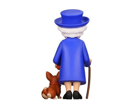 CELEBRITY - Reine Elizabeth II avec son Corgi - Figurine Minix 12cm