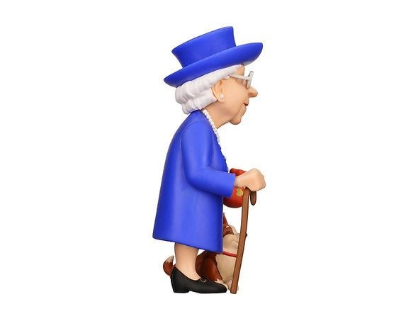 CELEBRITY - Reine Elizabeth II avec son Corgi - Figurine Minix 12cm