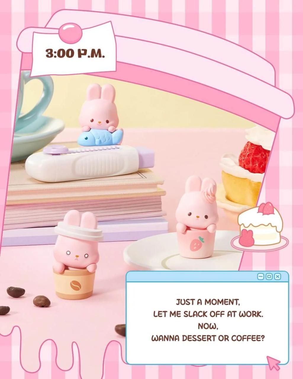 MOMO BUNNY - 24h Life Diary Series - Blind Box Set 4 Figurine