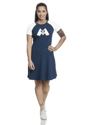 DISNEY - Mickey Mouse M College Dress Navy/White (XL)