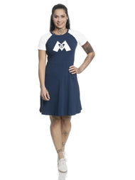 DISNEY - Mickey Mouse M College Dress Navy/White (M)