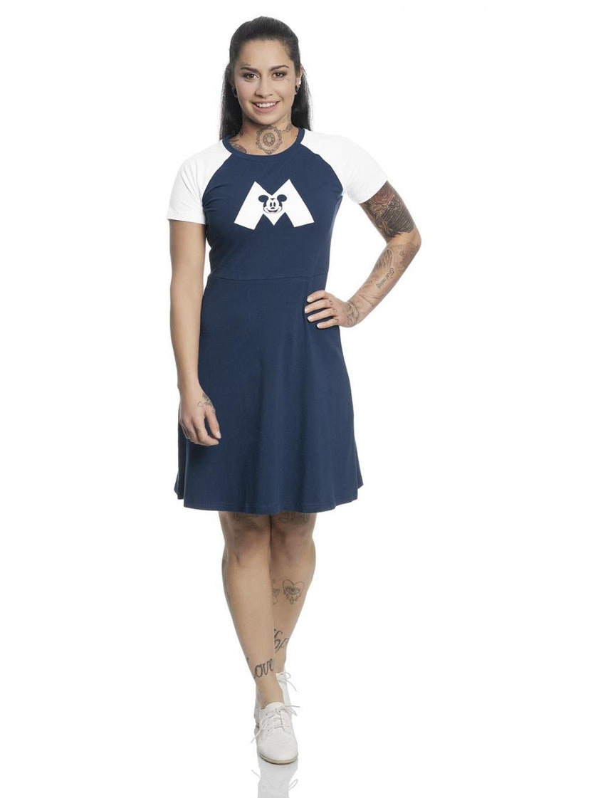 DISNEY - Mickey Mouse M College Dress Navy/White (L)