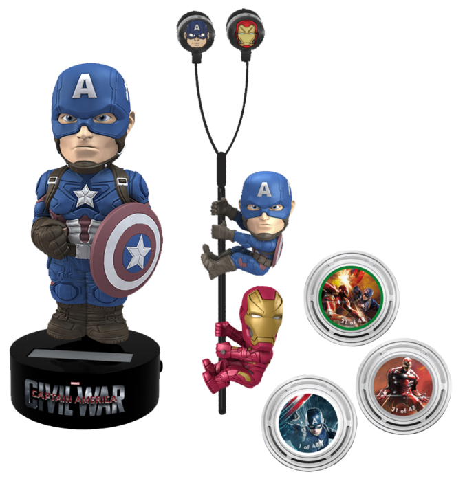 MARVEL - GIFT Set Body Knocker Scalers Hubsnaps - Captain America