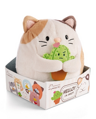 BIG FRIENDS - Chat Angy avec Cactus - Peluche 27cm