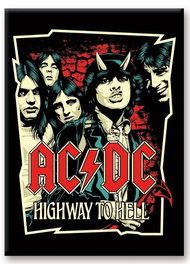 AC/DC - Highway To Hell - aimant 6.3x8.9cm