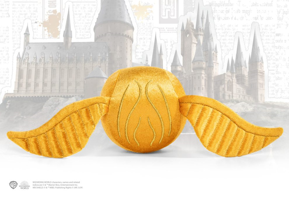 HARRY POTTER - Blason de Poudlard et Vif d'or - Peluche 36cm