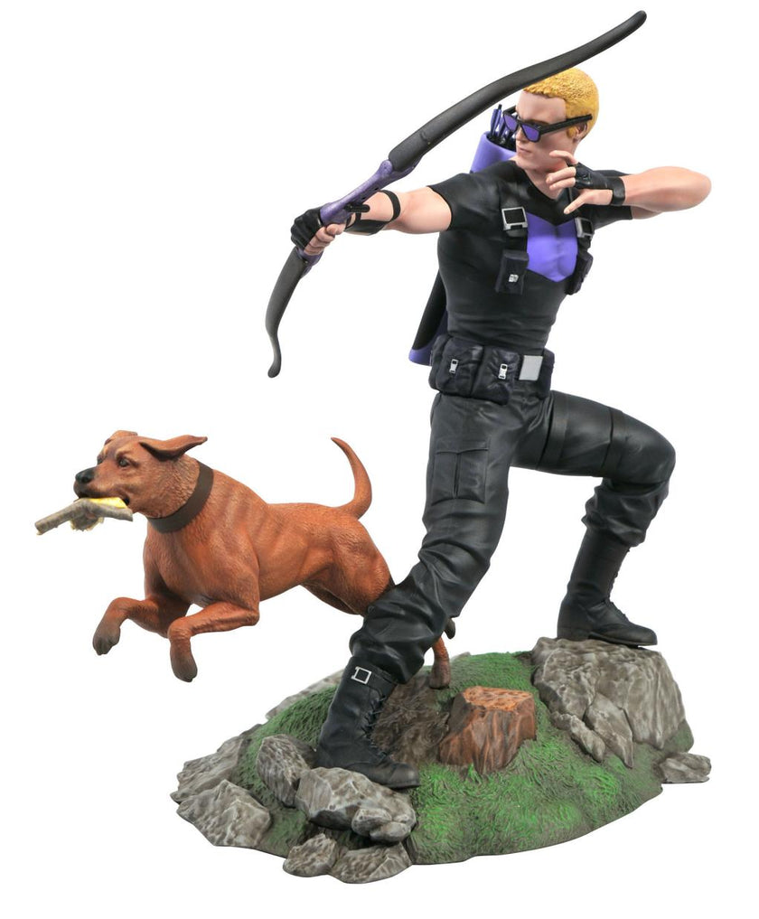MARVEL - Hawkeye avec Pizza Dog - Statuette Gallery Diorama 23cm