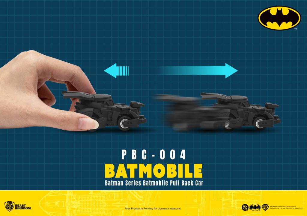 DC - Batman series Batmobile Pull Back Car - Set 6 Fig. Blind Box 5cm