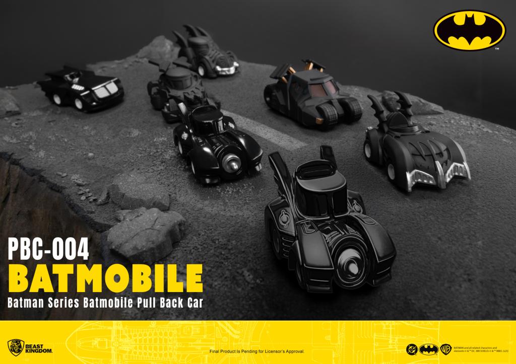 DC - Batman series Batmobile Pull Back Car - Set 6 Fig. Blind Box 5cm