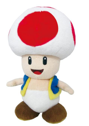 SUPER MARIO - Toad Rouge - Peluche 20cm