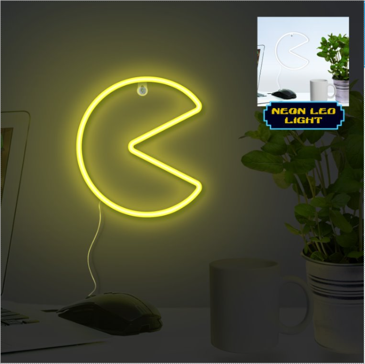 PAC MAN - Pac Man - Lampe Murale Neon LED