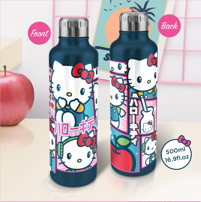 HELLO KITTY - Bouteille d'eau en Métal 500ml