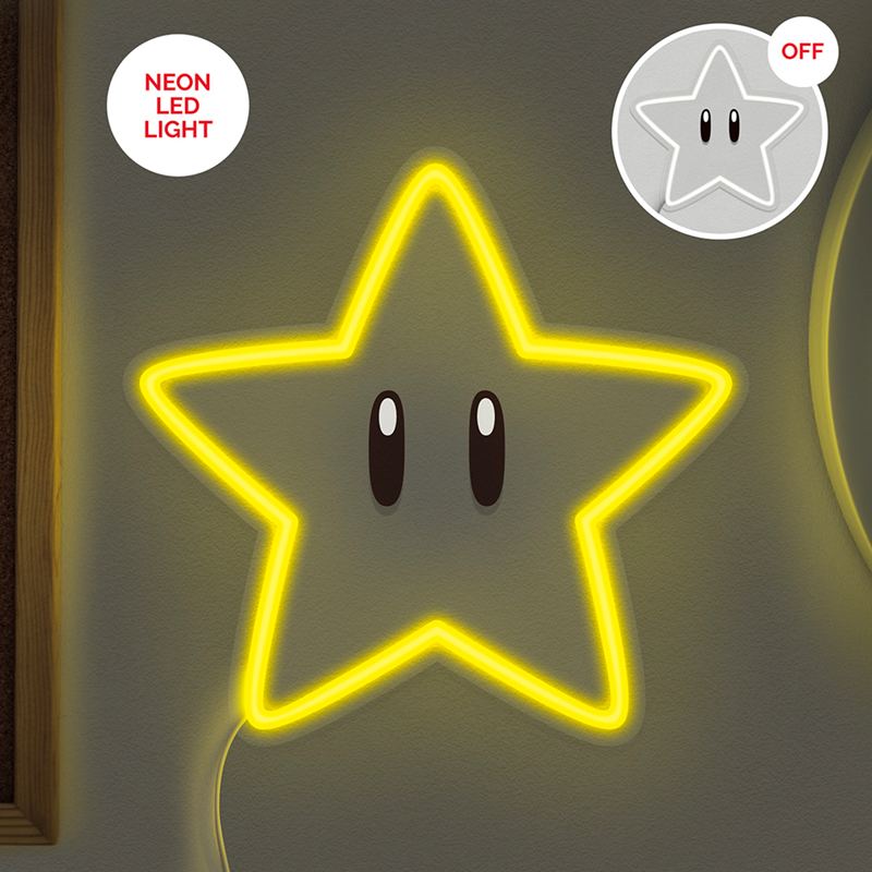 SUPER MARIO - Etoile - Lampe Murale Neon LED
