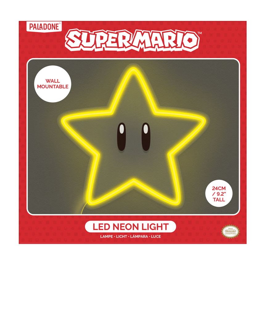 SUPER MARIO - Etoile - Lampe Murale Neon LED