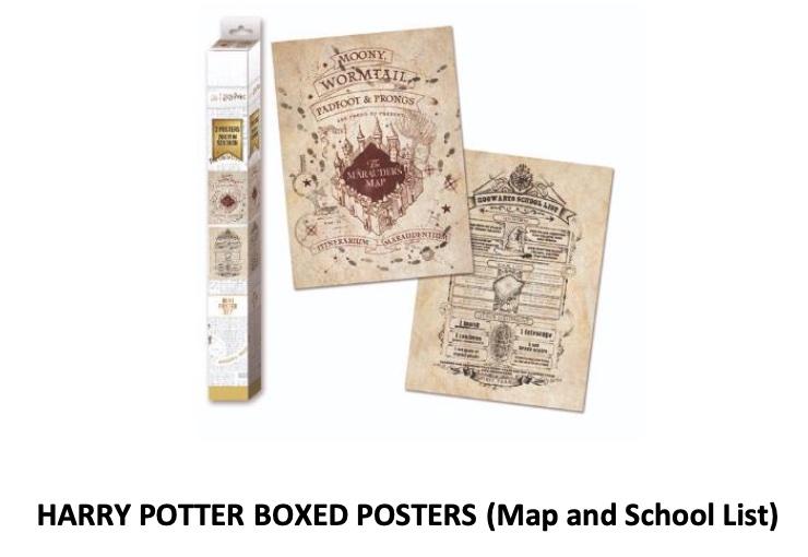 HARRY POTTER - Map & School List - Set 2 Posters 52 x 38cm