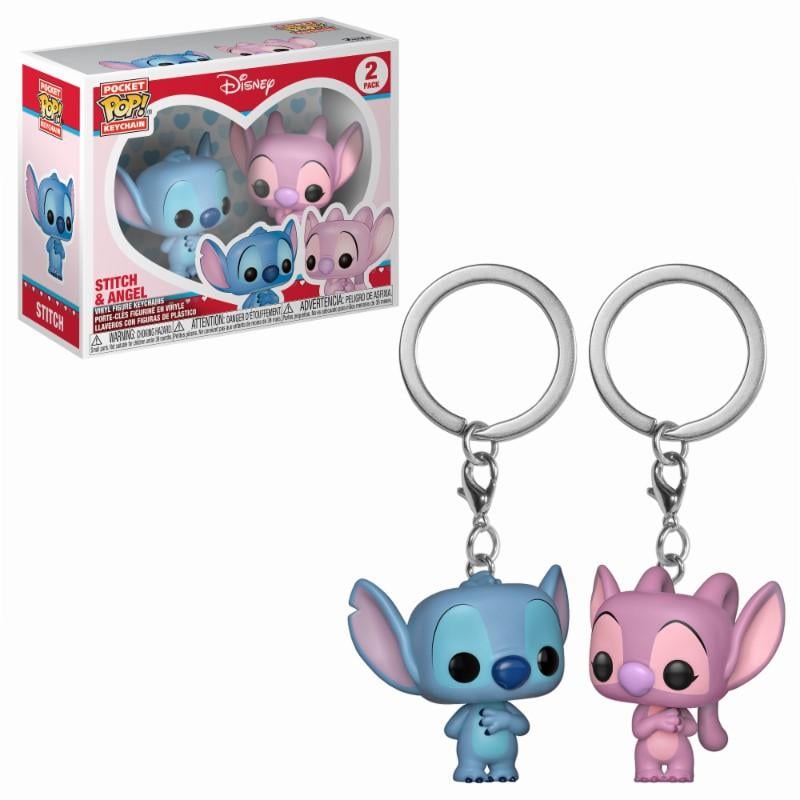 Pocket Pop Keychains : Disney - Stitch & Angel (2-pack)