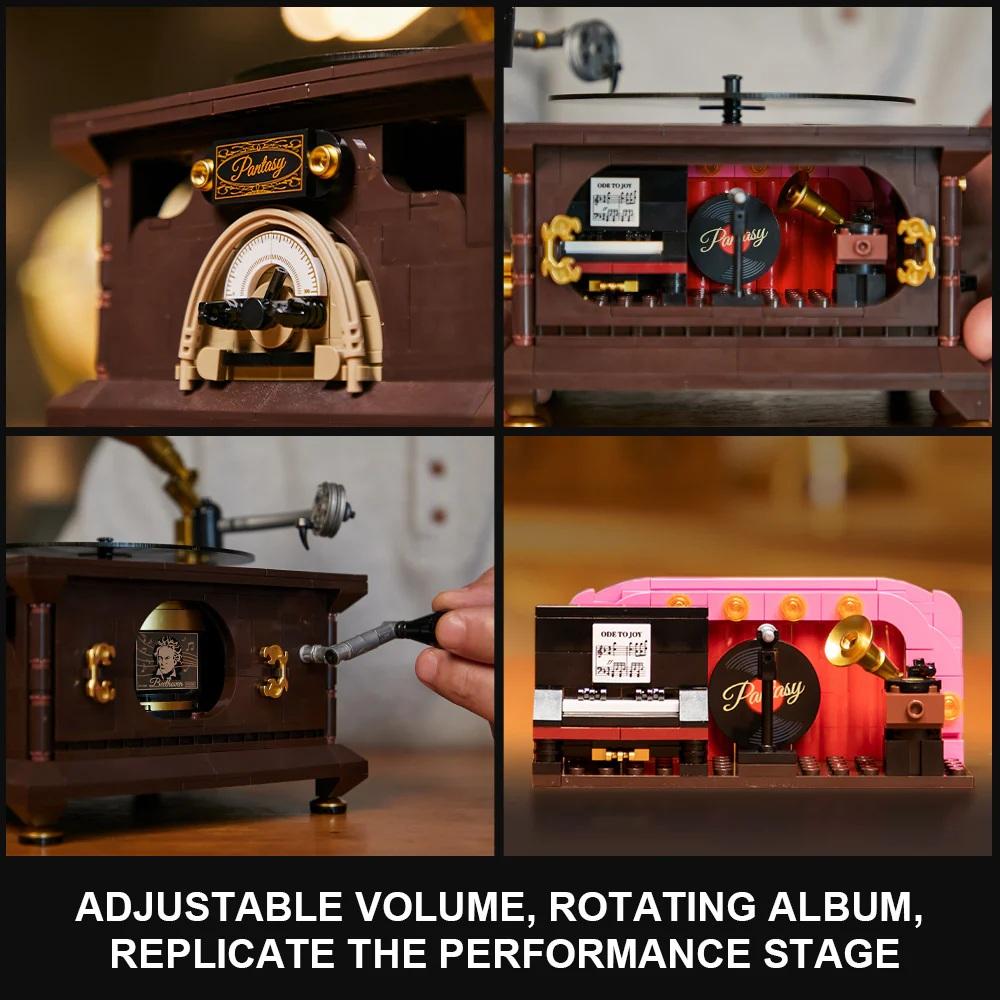 PANTASY - Gramophone Rétro - Bloc de Construction